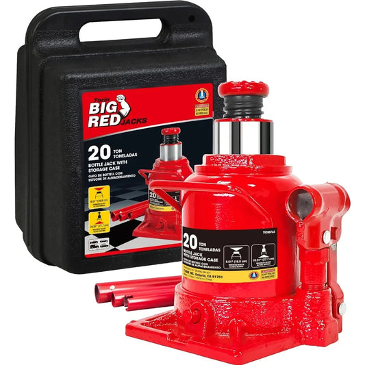 BIG RED T92007S Torin Hydraulic Bottle Jack with Carrying Case, 20 Ton (40,000 lb) Capacity