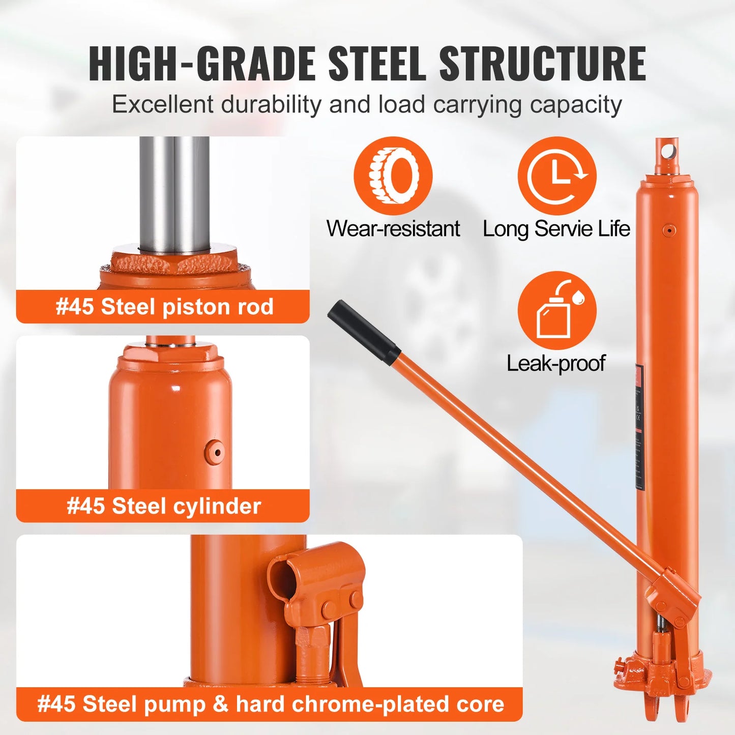 VEVOR Hydraulic Long Ram Jack 3/8 Ton Engine Hoist