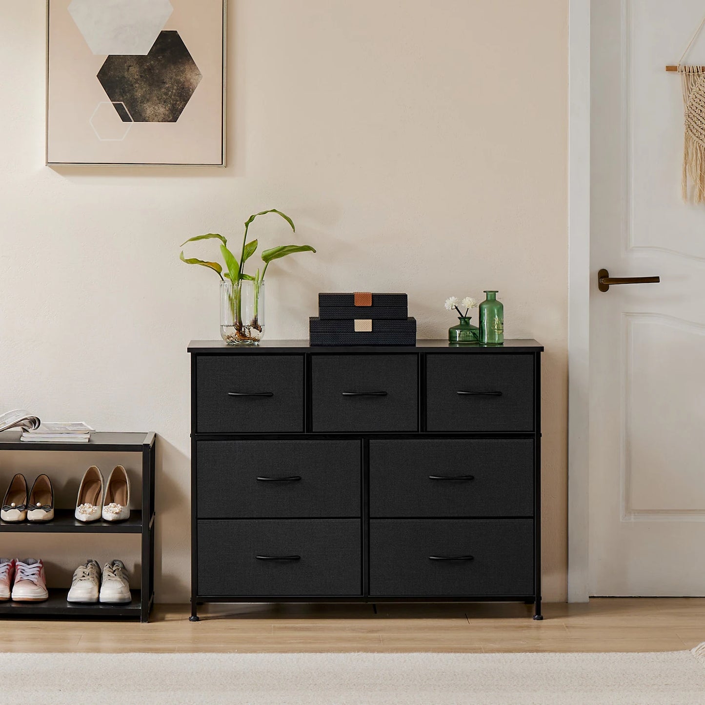 JHK Desser For Bedroom With 7 Fabric Drawers