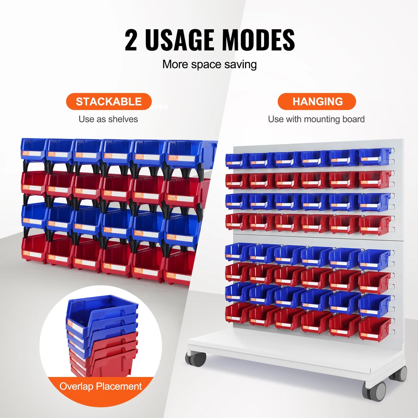 VEVOR Storage Bin 24pcs Stackable Organizer