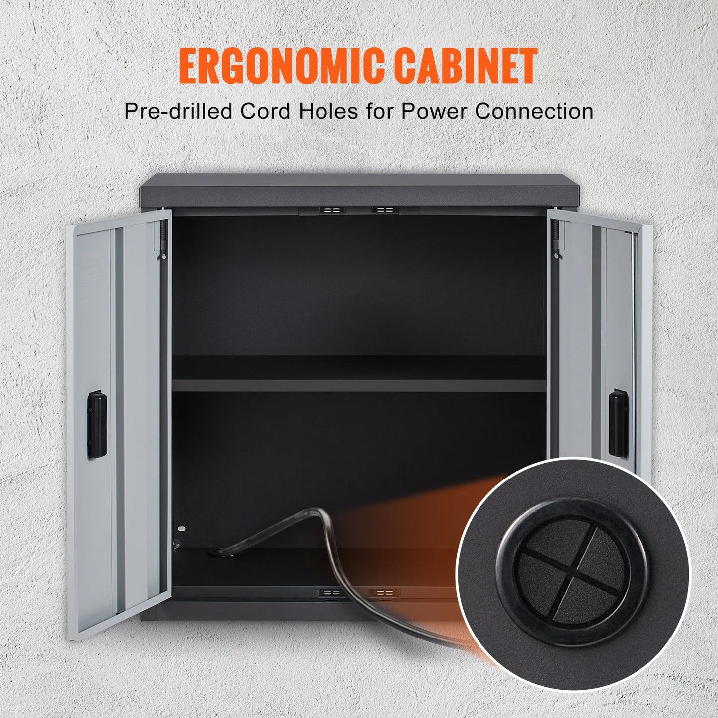 VEVOR Foldable Wall Cabinet Metal Garage Locker