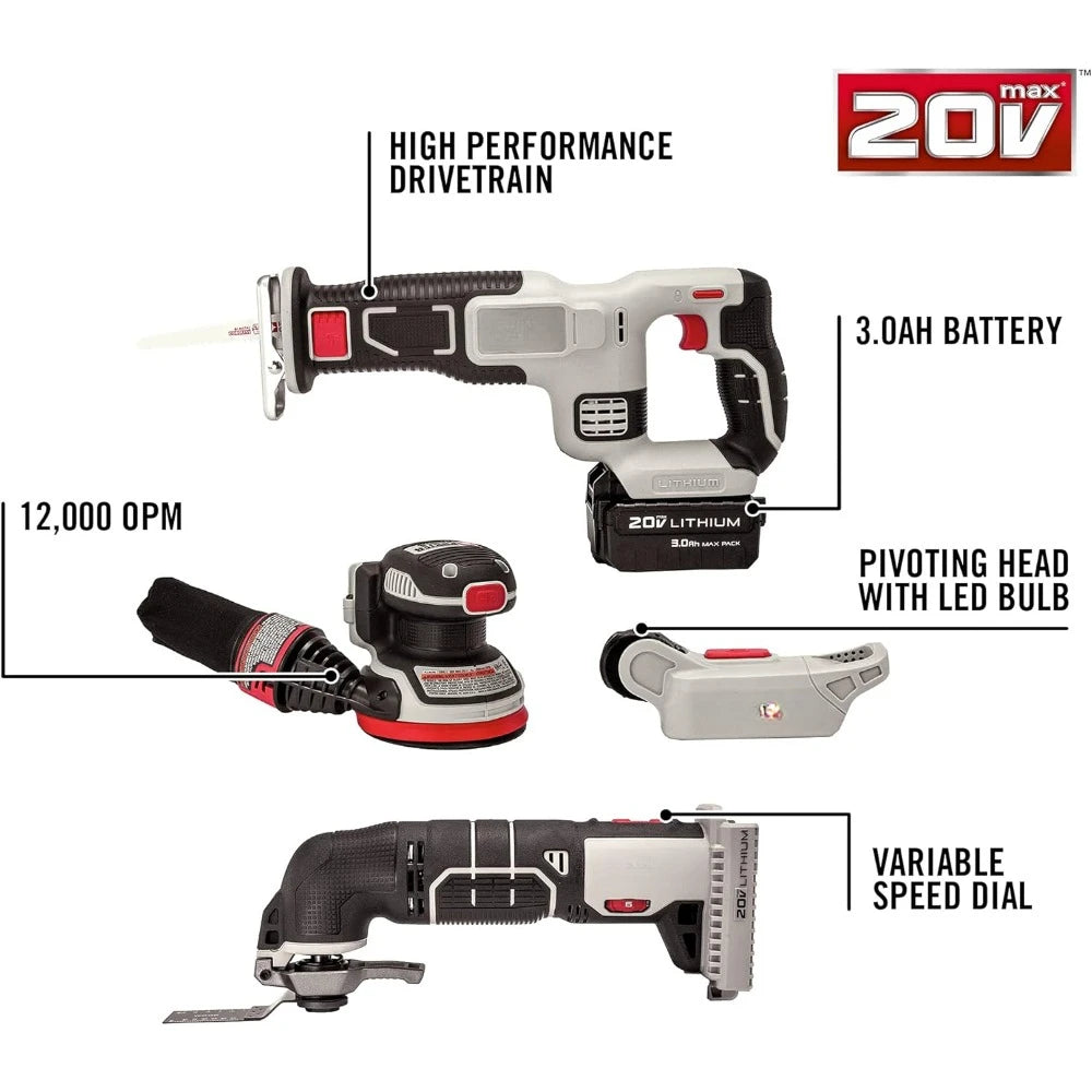 PCCK6118 20V MAX* Lithium Ion 8-Tool Combo Kit