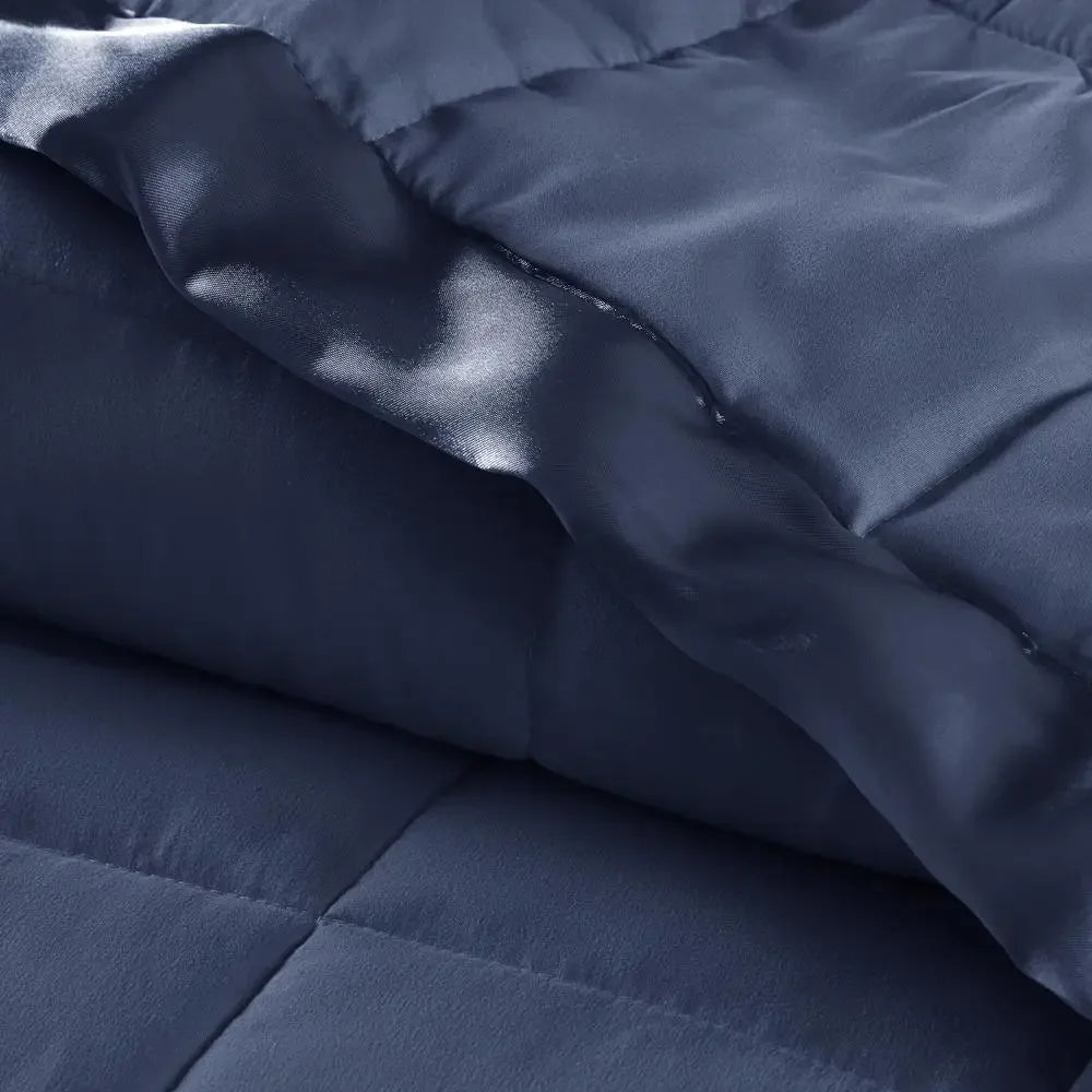 Lightweight Down Alternative Blanket with Satin Trim