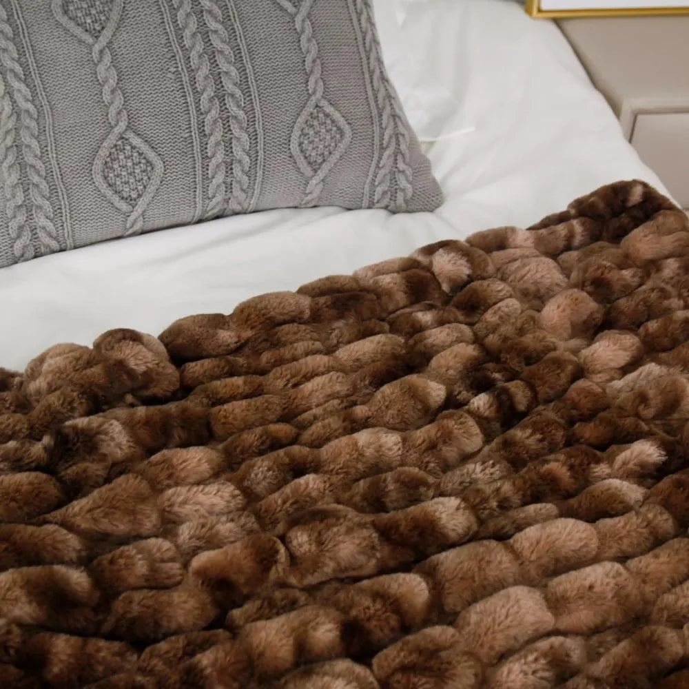 Faux Fur Blanket Luxurious Warm Throw