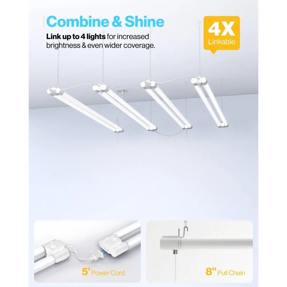 Sunco Lighting 2 Pack LED Workshop White Garage Shop Light