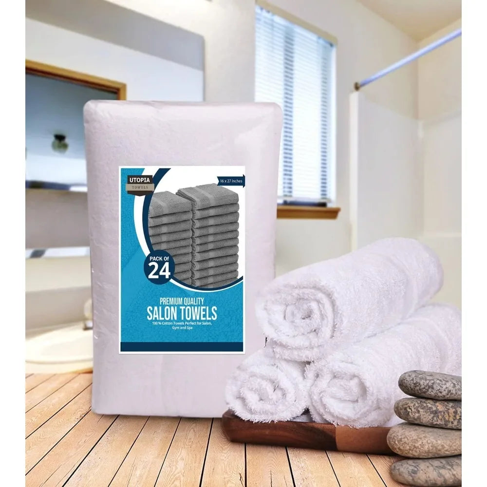 Salon Towel, Pack of 24 (Not Bleach Proof, 16 x 27 Inches)