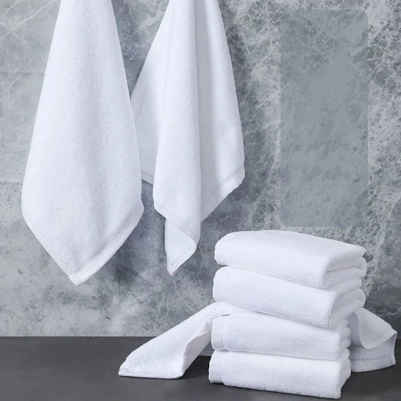 Cotton White Towel Soft Comfortable Strong Absorbent