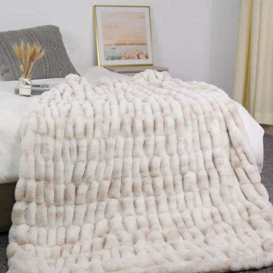 Faux Fur Blanket Luxurious Warm Throw