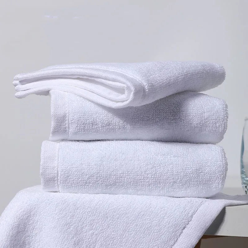 Cotton White Towel Soft Comfortable Strong Absorbent