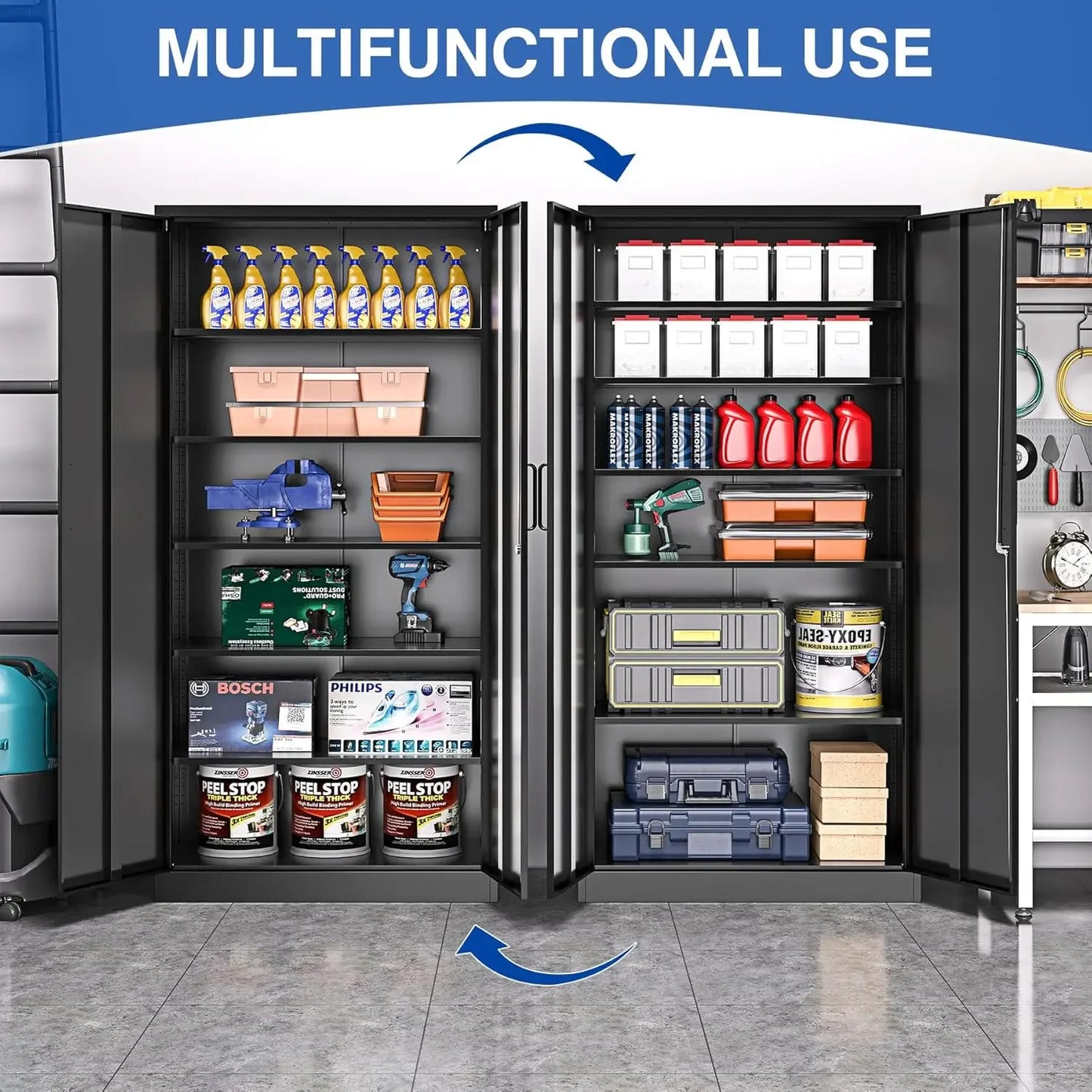 Metal Garage Storage Cabinet With Lock