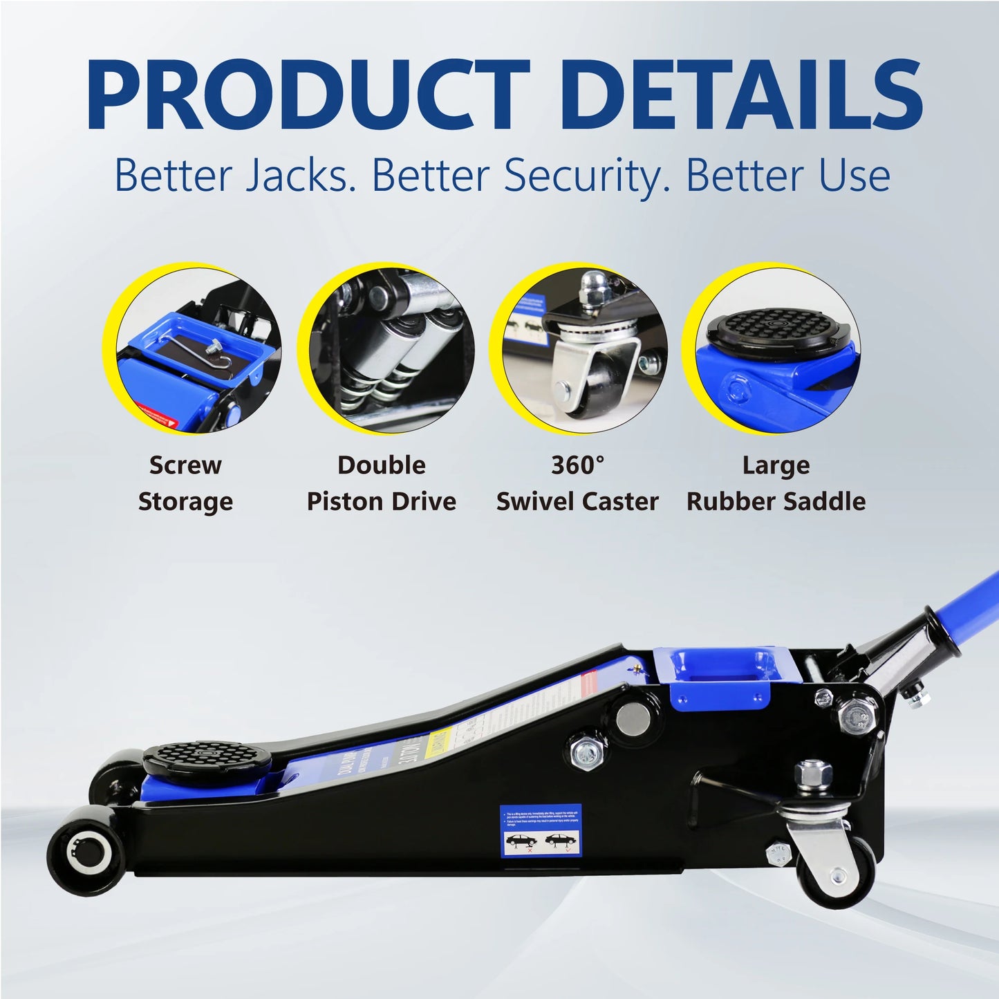 Hydraulic Low Profile and Steel Racing Floor Jack