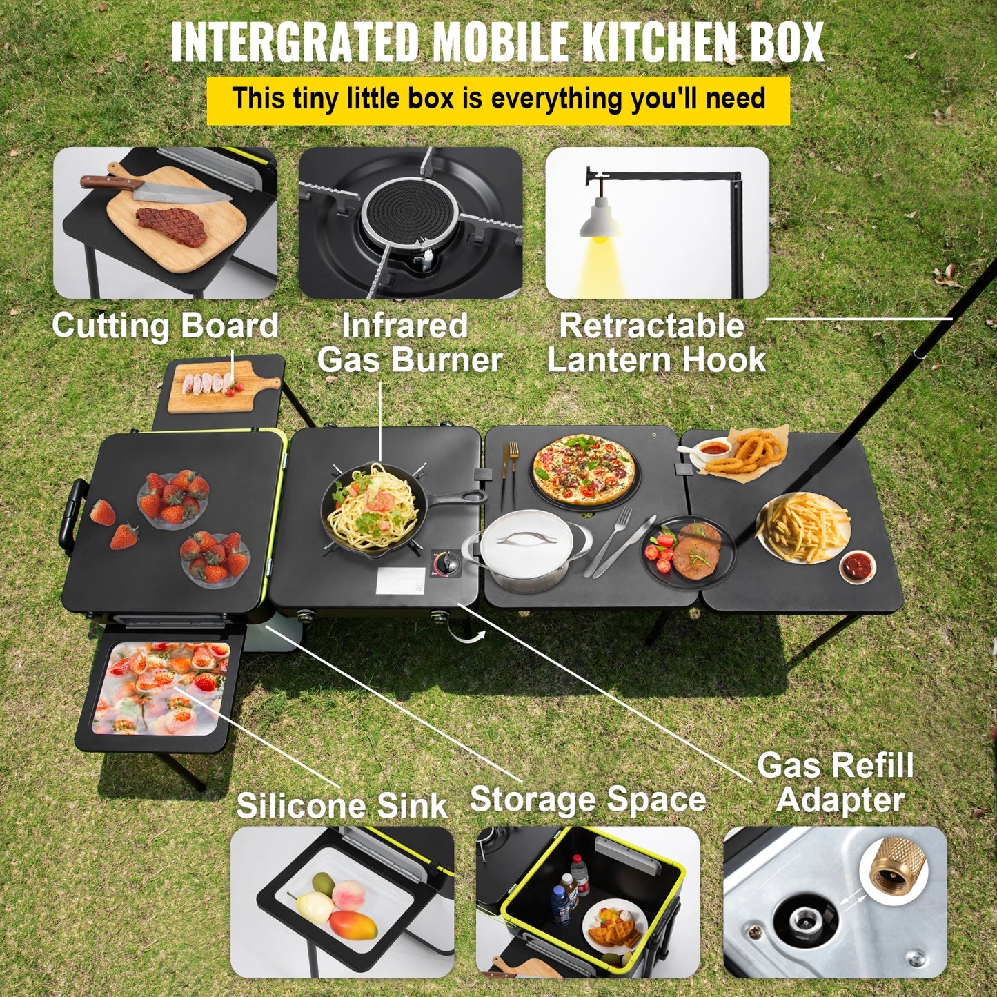 VEVOR Mobile Kitchen Portable Camp Box