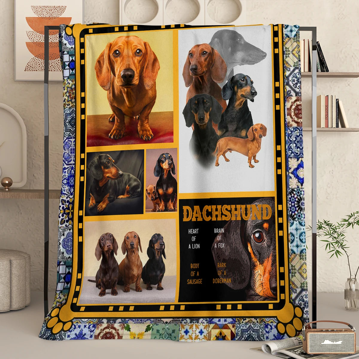 Cute Brown and Black Dachshund Design