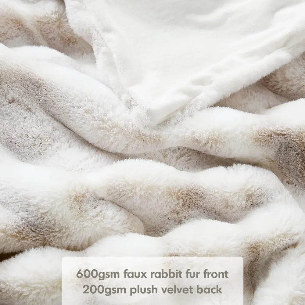 Blankets Couch Sofa Frost Fox Blanket Living Room Decor Fuzzy Faux Rabbit Fur Throws Ultra Soft Plush Throw Blanket 60