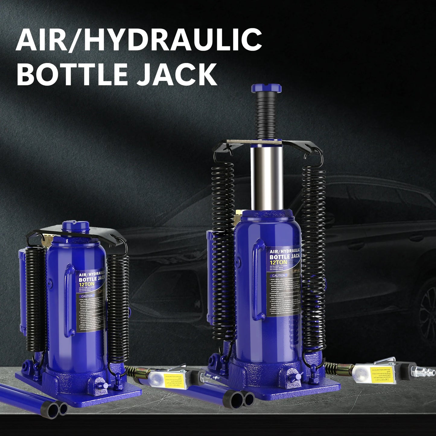 Pneumatic Air Hydraulic Bottle Jack With Manual Hand Pump