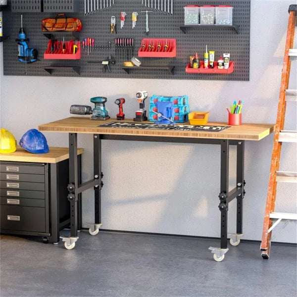 ZK30 59" Garage Work Bench With Wheels